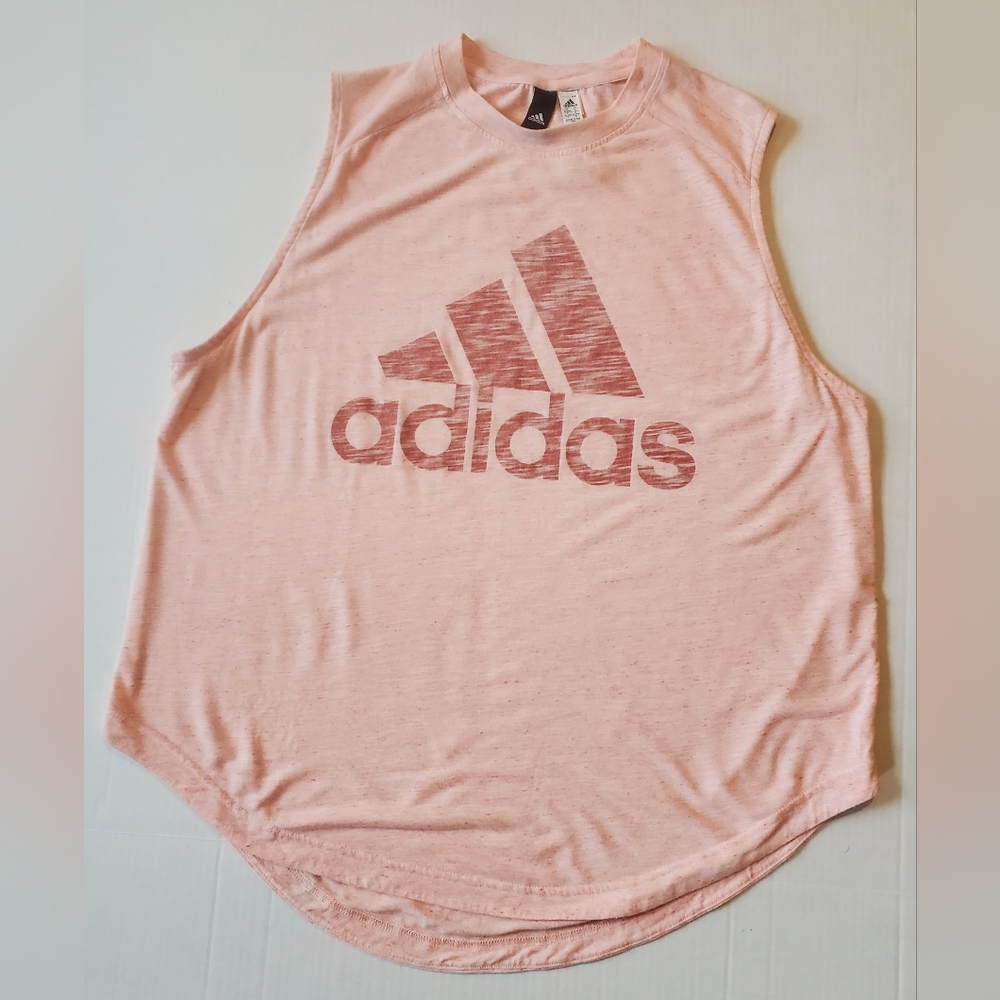 Adidas Light Pink Muscle Tee for Women Sz XL